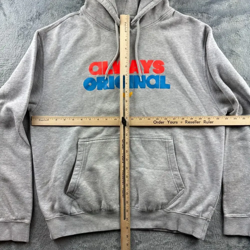Adidas Always Original Hoodie Sweatshirt Mens Size Large Gray Fleece Long Sleeve